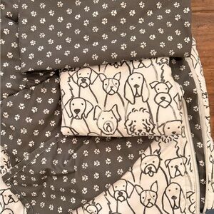 Charming Doggy Beddy’s Set - Gray and White Twin